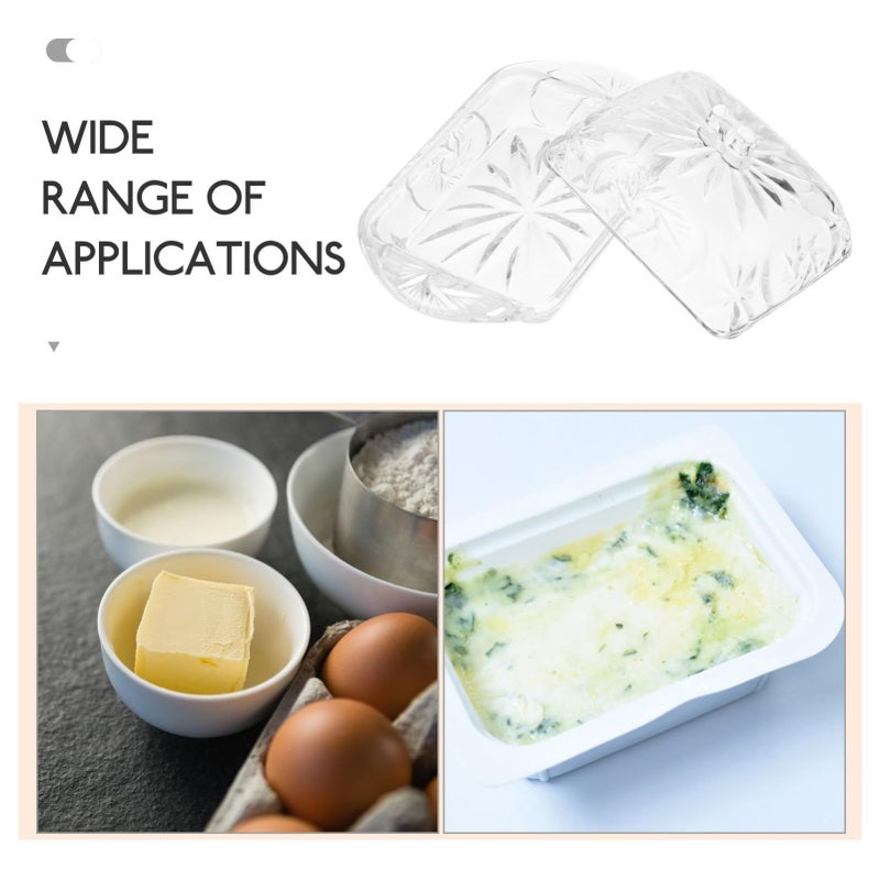 Glass Butter Box with Airtight Lid Cheese Container for Snacks and Desserts Kitchen Storage - Image 5