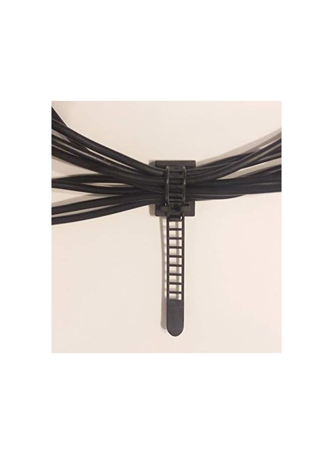 PROMASS Adhesive Cable Clips Adhesive Cable Ties Adjustable Nylon Cable Zip Ties with extra screws for office and home (small) - Image 4
