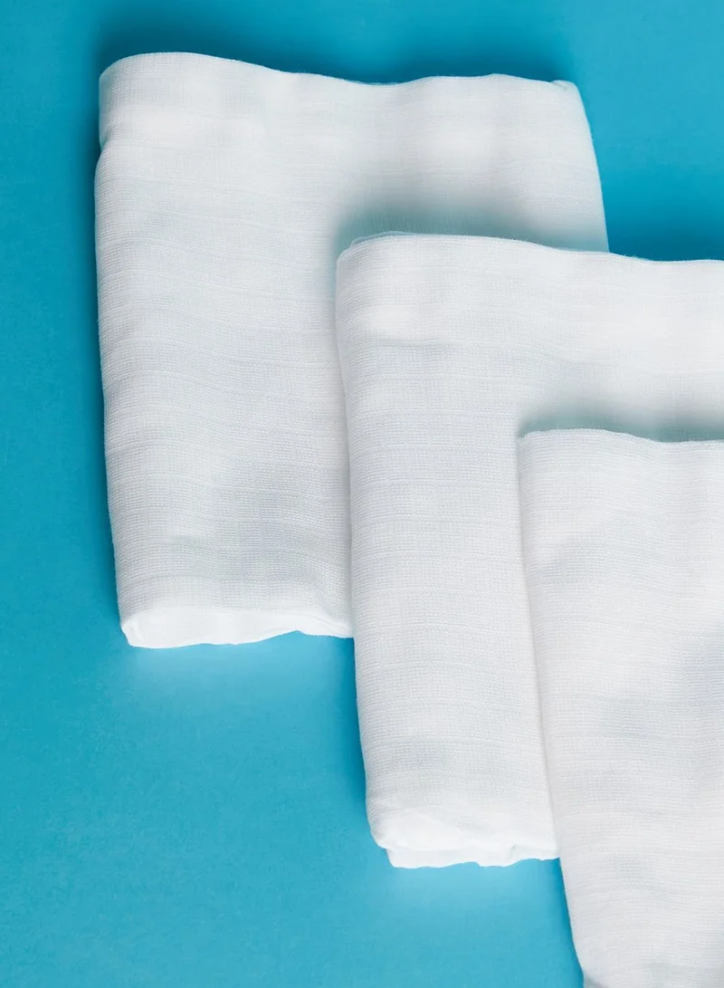 JoJo Maman Bebe 6-Pack White Muslin Squares