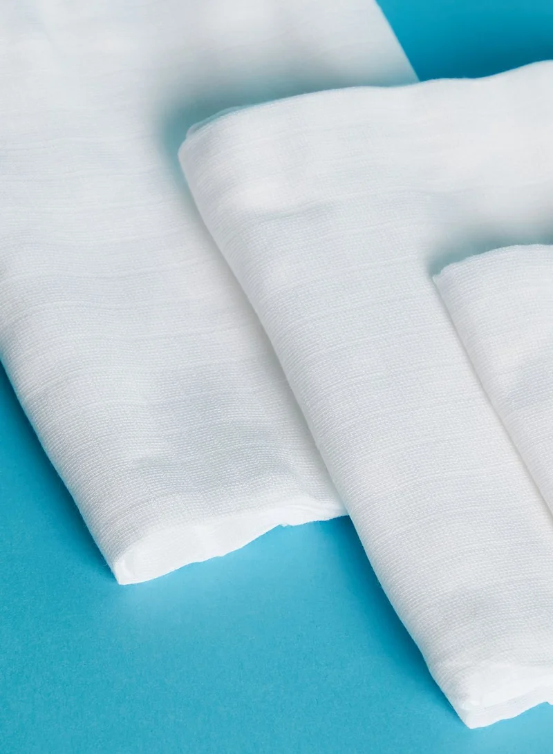 JoJo Maman Bebe 6-Pack White Muslin Squares