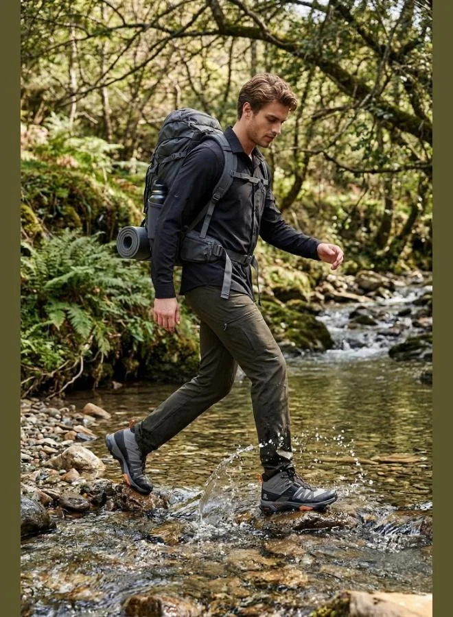 بوراتي Buratti Regular Fit Cargo Pocket Elastic Waist Trekking and Courier Trousers Men's PANTS 693710