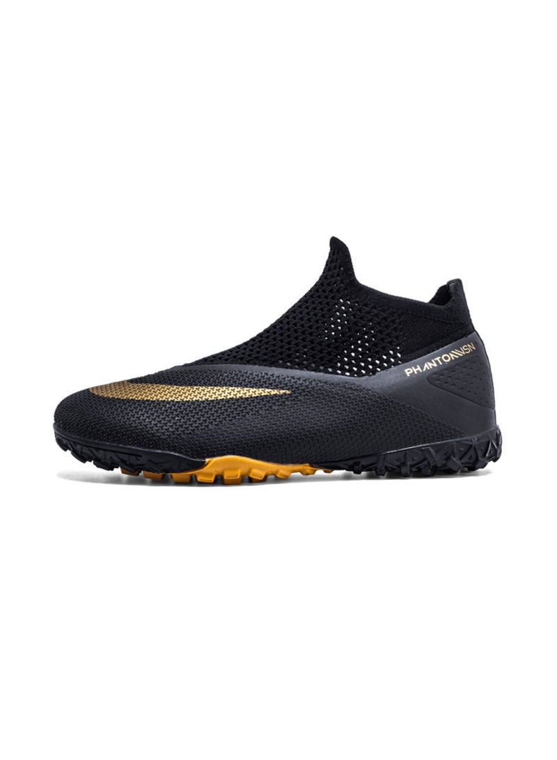 Loquat High-Top Anti-Slip Competition Sports Football Shoes Black  - Image 1
