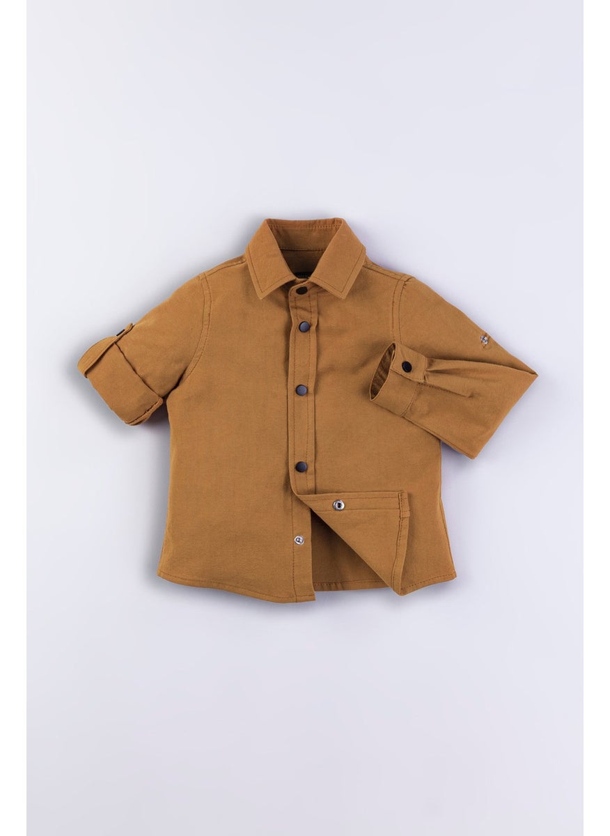Gold Class Kidswear Foldable Long Sleeve Basic Boy Shirt 