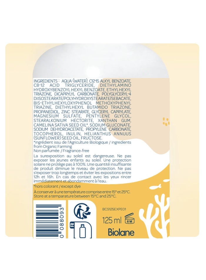 Biolane SPF50 Sunscreen Cream For 0+ Baby High Sun Protection - 125ml - Image 5
