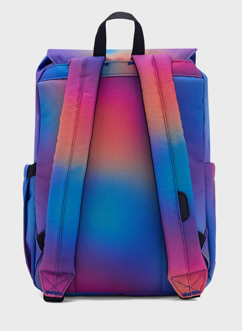 Herschel Flap Over Logo Detailed Backpack