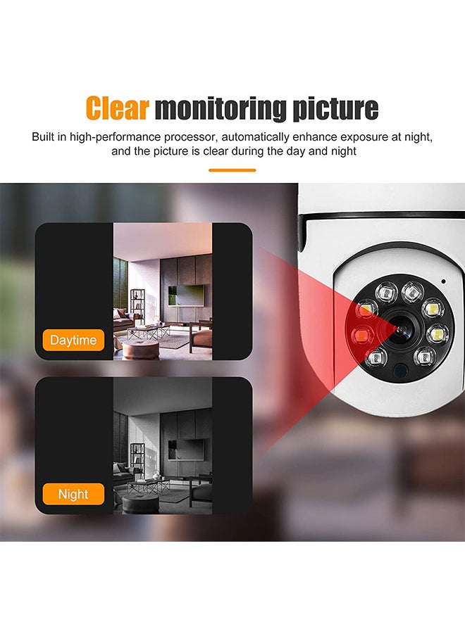 HQ - 1080P E27 Light Bulb Camera Outdoor Lightbulb Security Camera, Color Night Vision 2-Way Audio 360° Panoramic IP Dome Camera  4PCS  WIth Memory Card (Supports Only 2.4Ghz Wifi) - Image 1
