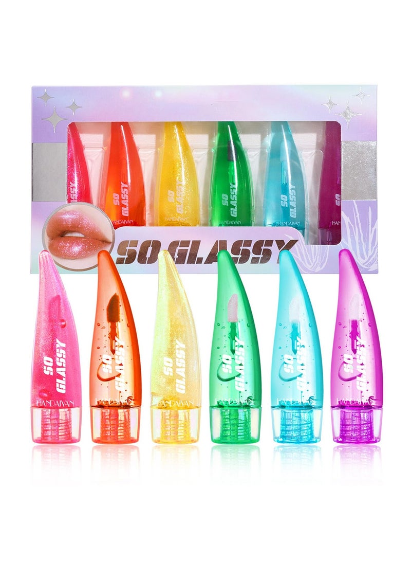KASTWAVE Aloe Vera Lipstick Lip Balm, Magic Temp Color Change,Waterproof Lip Gloss Matte Makeup, 6 Pack Lips Moisturizer Aloe Vera Lip Stick For Girls  - Image 1