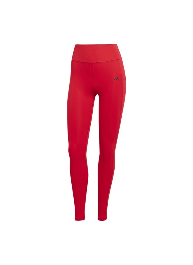 Adidas adidas OPT ST HR 1/1 L Red Training TIGHTS for Women - 2XSS  - Image 5