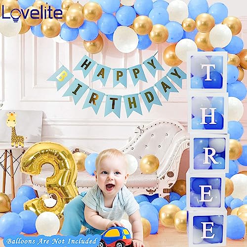 Lovelite Baby Boxes with Letters, 5 Transparent Baby Shower Balloon Boxes with 78 Letters & Numbers for Gender Reveal Decorations Birthday Wedding Party Grad Backdrop Bridal Shower, White - Image 4