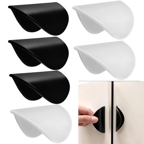 KPNG Self-Adhesive Pull Handle for Drawer, Cabinet Knobs,Dresser, Sliding Door/Glass/Wardrobe,Stick on Handle No Drilling Needed Cabinet Knobs Replacement (Random, Pack of-6) - Image 1