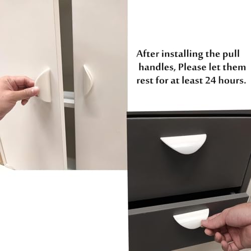KPNG Self-Adhesive Pull Handle for Drawer, Cabinet Knobs,Dresser, Sliding Door/Glass/Wardrobe,Stick on Handle No Drilling Needed Cabinet Knobs Replacement (Random, Pack of-6) - Image 4