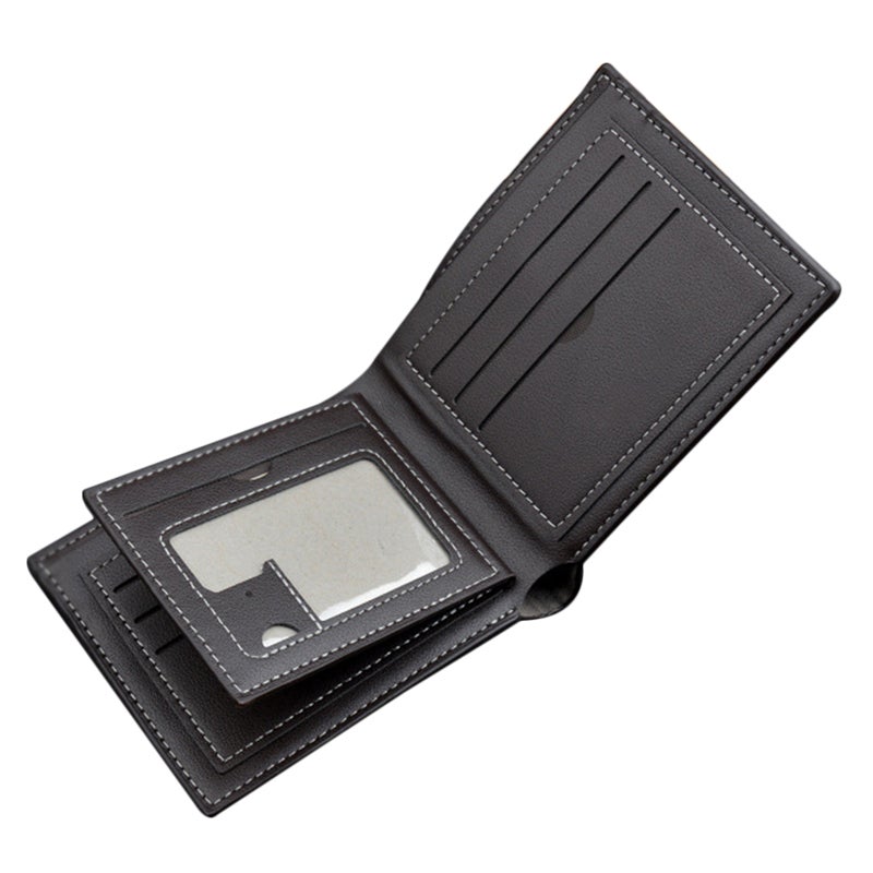 Multifunctional Wallet Billfold Leather Purse Zippered Purse Holder Fashion Multi Pocket Wallet - Image 4