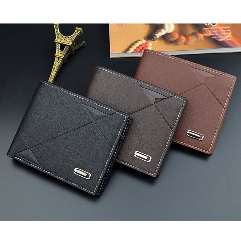 Multifunctional Wallet Billfold Leather Purse Zippered Purse Holder Fashion Multi Pocket Wallet - Image 5