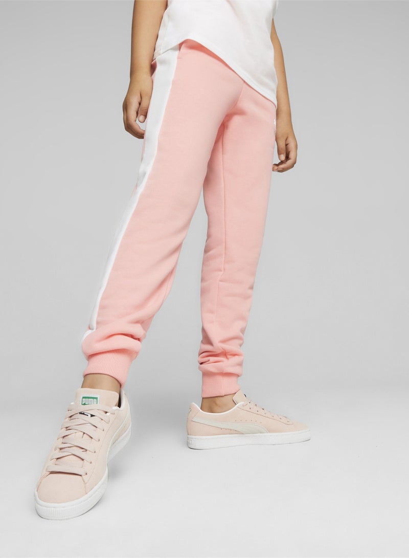 PUMA Classics T7 Girls Pink Track Pants - Image 1