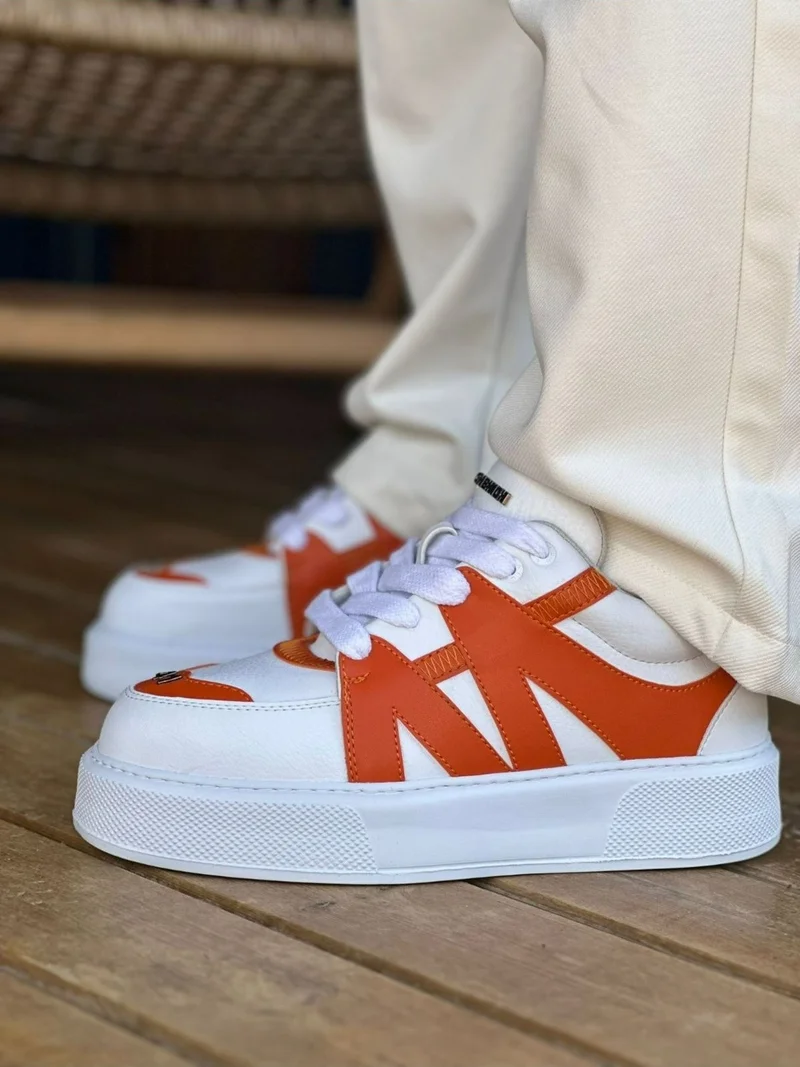 Chekich CH2407 Cbt Star-X Men's Sneakers White/Orange