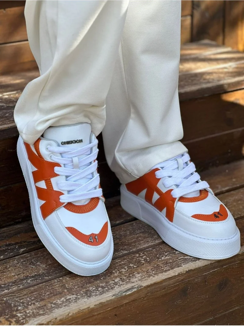 Chekich CH2407 Cbt Star-X Men's Sneakers White/Orange