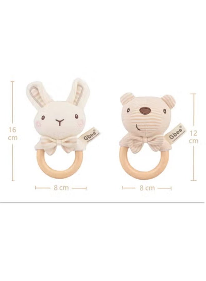 Gbee Top-Quality Material Organic Cotton Rattles Toy Set For Kids Hand Bell Infant Educational Mobiles Toys - Image 2