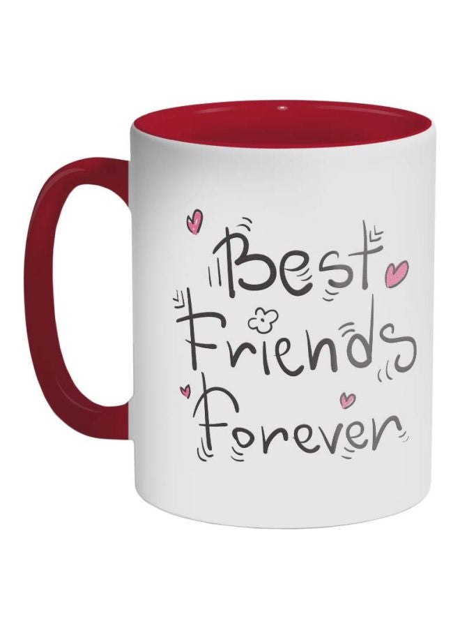RYN Best Friends Forever Printed Coffee Mug Red/White/Black 325ml