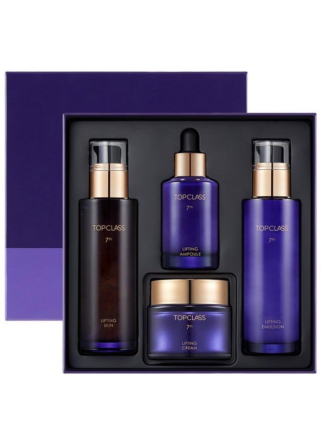 Charmzone CHARMZONE TopClass Lifting 7th Special Skincare Set - Premium Korean Anti-Aging Set | 4-Piece Kit with Toner, Emulsion, Ampoule & Cream | Triple Collagen for Firming, Lifting & Hydration - Image 1