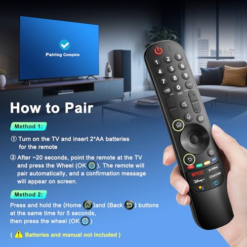 Angrox Magic Remote for LG-Smart-TV-Remote-Control-Replacement with Pointer and Voice Function,Compatible with LG 2021/2022/2023/2024 UHD OLED QNED NanoCell 4K 8K Smart TV - Image 3