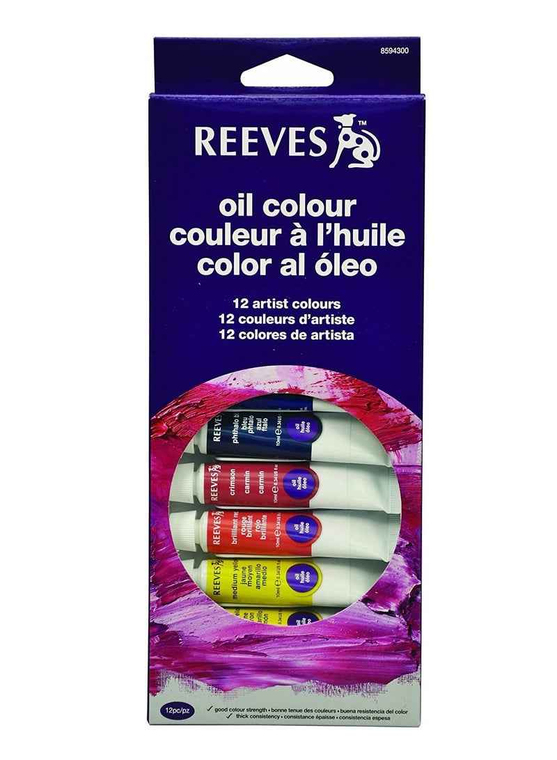 Reeves Oil Color 12 Tube10ml - Image 1
