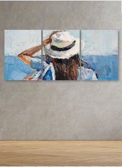 Marktna Decorative Wall Art Painting with a Woman Design, 3Pieces,Size 120x60cm  - Image 1