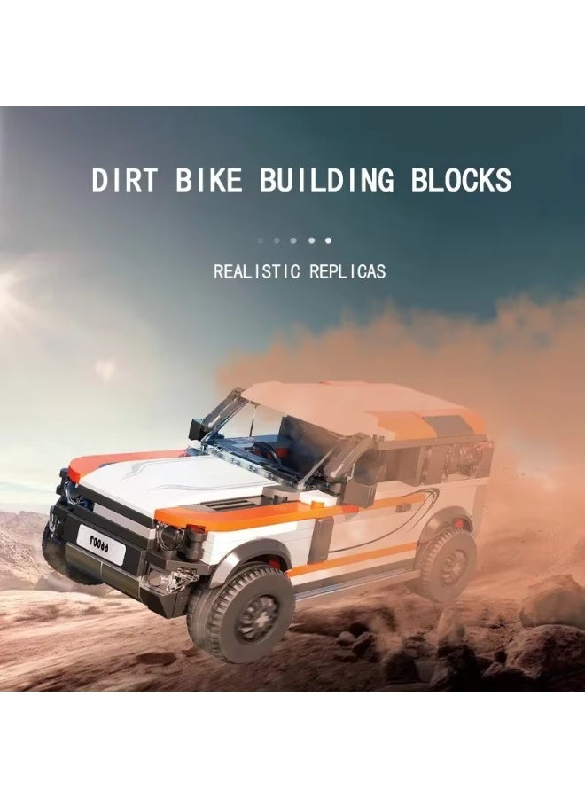 LAND TRAVELLER 90P400 Off-Road SUV Car Building Blocks Set, 1:35 Scale Plastic Model DIY Educational Toy - Image 5