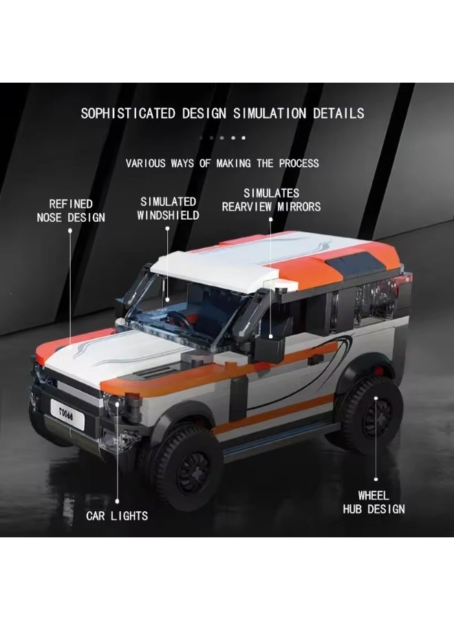 LAND TRAVELLER 90P400 Off-Road SUV Car Building Blocks Set, 1:35 Scale Plastic Model DIY Educational Toy - Image 3