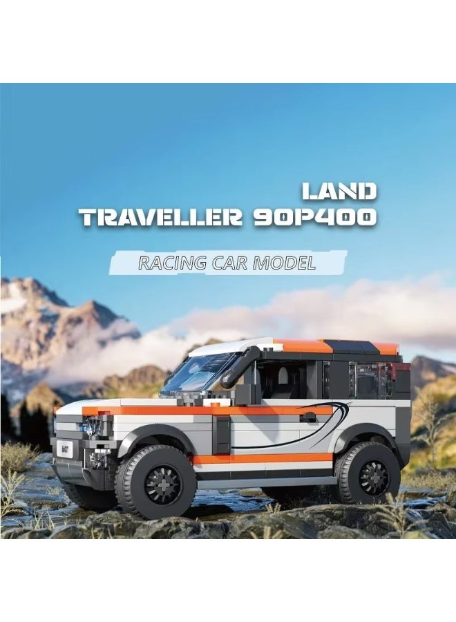 LAND TRAVELLER 90P400 Off-Road SUV Car Building Blocks Set, 1:35 Scale Plastic Model DIY Educational Toy - Image 1