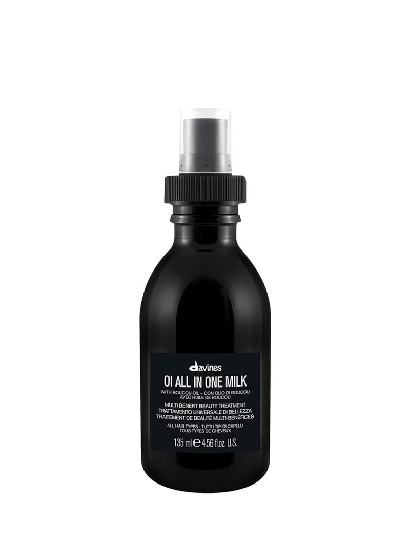 Davines OI All in One Milk | Hair Milk Spray | Powerful Hair Detangler + Hydrating Leave-In Treatment | Smoothes Frizzy Hair