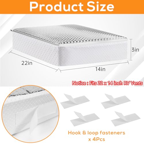 YUNVI RV Skylight Insulator 14x22x2.8,RV Vent Cover and Skylight Shade,Waterproof RV Vent Insulator Sunroof Pillow for Inside Camper Shower - Image 2
