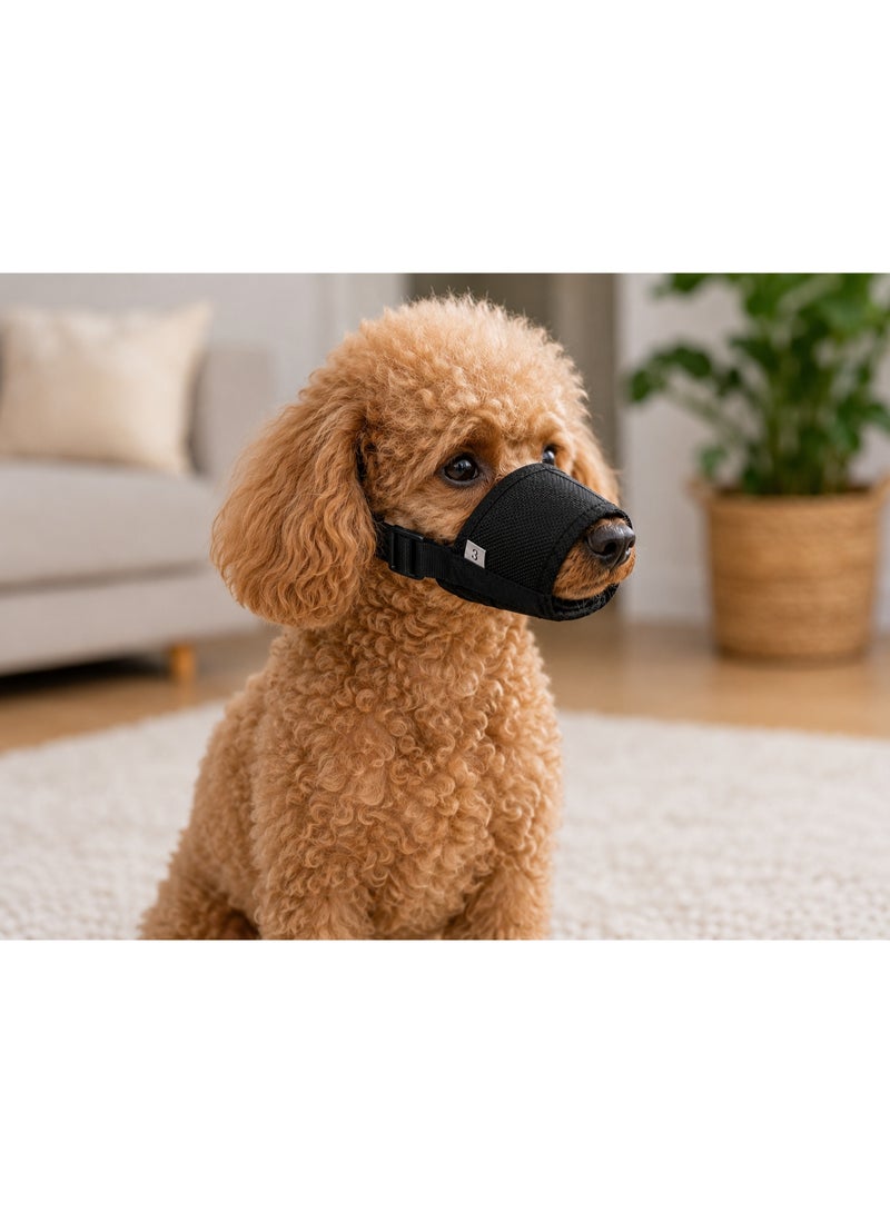 Nunbell Dog Muzzle, Size Large, Black, Weight 5-9kg Size 3 - Image 2