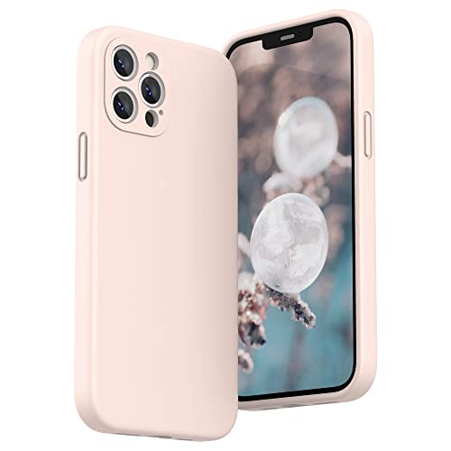 SURPHY Designed for iPhone 12 Pro Max Case with Camera Protection, Liquid Silicone Phone Case with Microfiber Lining, Light Pink - Image 1