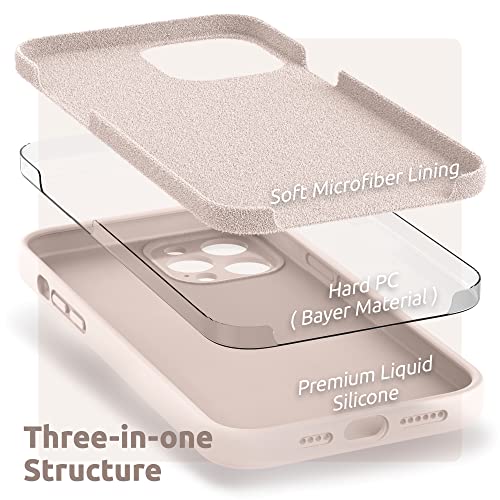 SURPHY Designed for iPhone 12 Pro Max Case with Camera Protection, Liquid Silicone Phone Case with Microfiber Lining, Light Pink - Image 4
