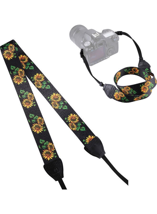 نيبمينينت حزام كتف ورقبة بتصميم كلاسيكي عرقي مُصمم على شكل زهرة دوار الشمس متعدد الألوان - Image 1