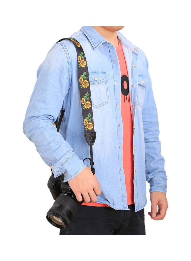 نيبمينينت حزام كتف ورقبة بتصميم كلاسيكي عرقي مُصمم على شكل زهرة دوار الشمس متعدد الألوان - Image 5