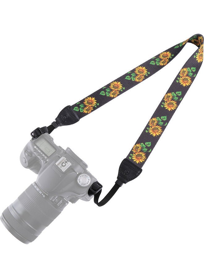 نيبمينينت حزام كتف ورقبة بتصميم كلاسيكي عرقي مُصمم على شكل زهرة دوار الشمس متعدد الألوان - Image 2