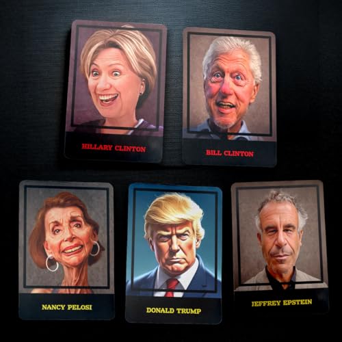 END THE WOKENESS The Clinton List Card Game from The Creators of The Legendary Trump Poker Cards Made in The USA Dark Humor Party Game for Patriots Adult Political Card Game - Image 5