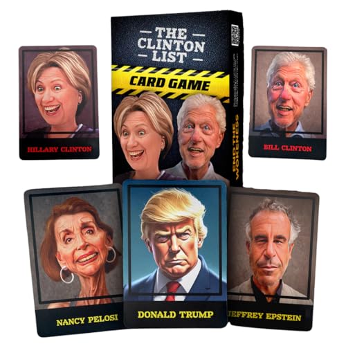 END THE WOKENESS The Clinton List Card Game from The Creators of The Legendary Trump Poker Cards Made in The USA Dark Humor Party Game for Patriots Adult Political Card Game - Image 1