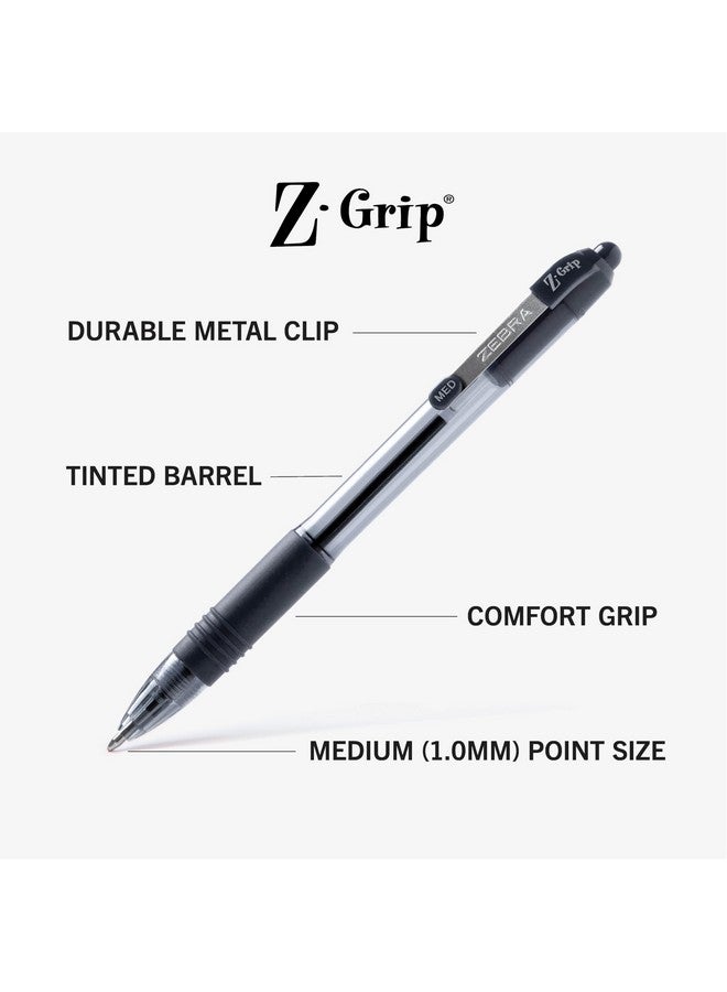 Zebra Pen Z-Grip Retractable Ballpoint Pen, Medium Point, 1.0mm, Assorted Business Colors, 24 Pack (Packaging may vary) - Image 3