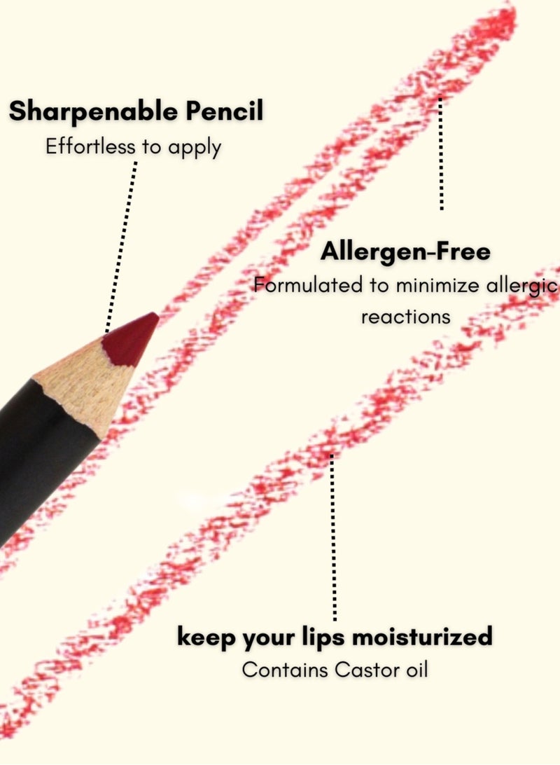 غلور  قلم تحديد الشفاه غلور إندليس تشارم ألتيميت بريسيشن - كريميسي - نباتي، خالٍ من مسببات الحساسية، تحديد الشفاه طويل الأمد - Image 4