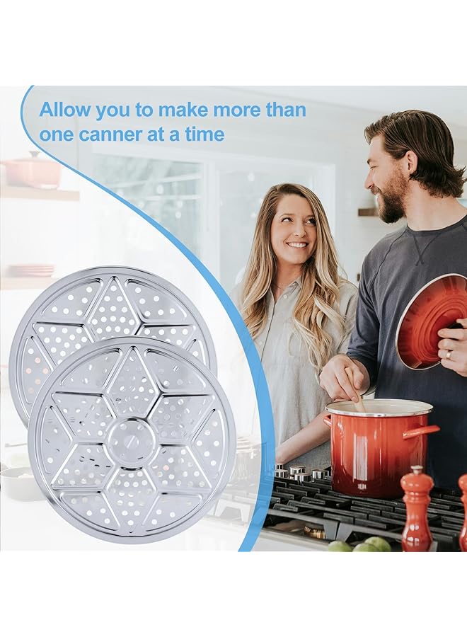 NALACAL رف تعليب الضغط، رفوف تعليب من الفولاذ المقاوم للصدأ مقاس 11 بوصة للطهي، متوافق مع بريستو وأول أمريكان والمزيد (قطعتان) - Image 5