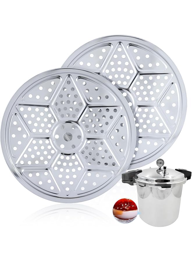 NALACAL رف تعليب الضغط، رفوف تعليب من الفولاذ المقاوم للصدأ مقاس 11 بوصة للطهي، متوافق مع بريستو وأول أمريكان والمزيد (قطعتان) - Image 1