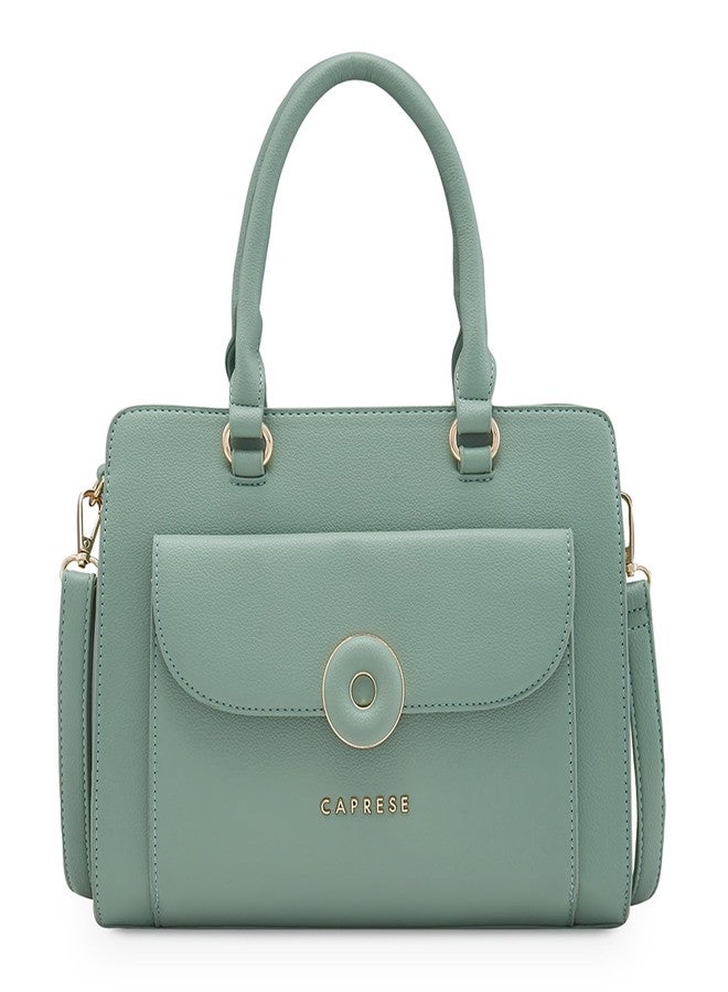 Caprese Jackie Satchel for Women (Medium, Green) - Image 1