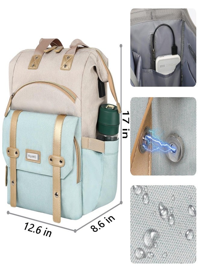 FALANKO Laptop Backpack for Women,15.6 inch Computer Backpack for Work School Nurse Teacher,with Laptop Compartment,USB Charging Port,Large Wide Open,Travel BackpackTravel School Outdoor Activities - Image 3