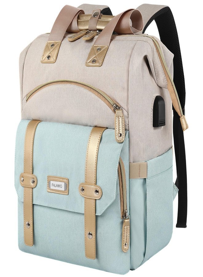 FALANKO Laptop Backpack for Women,15.6 inch Computer Backpack for Work School Nurse Teacher,with Laptop Compartment,USB Charging Port,Large Wide Open,Travel BackpackTravel School Outdoor Activities - Image 1