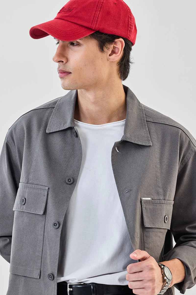 SNITCH جاكيت شيرت كبير بجيوب مزدوجة