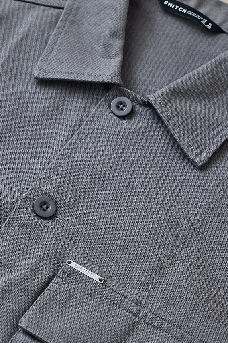 SNITCH جاكيت شيرت كبير بجيوب مزدوجة