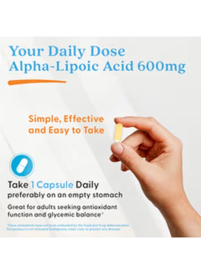 Doctor's BEST Alpha-Lipoic Acid 600, 600 mg, 60 Veggie Caps - Image 5