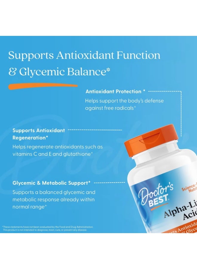 Doctor's BEST Alpha-Lipoic Acid 600, 600 mg, 60 Veggie Caps - Image 3